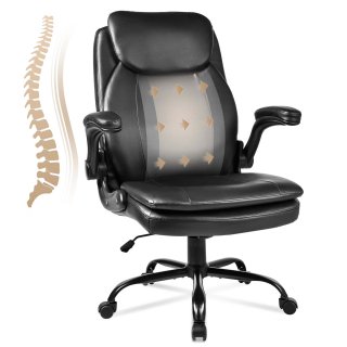 YEEZEE High Back Office Chair - Ergonomic PU Leather Back and Lumbar Support for Home and Office