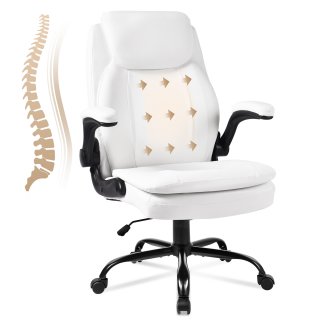 YEEZEE High Back Office Chair - Ergonomic PU Leather Back and Lumbar Support for Home and Office