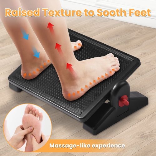 YEEZEE Foot Rests for Under a Desk- Adjustable Tilt, Ergonomic Non-Slip Office Footrests, Black