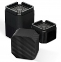 YEEZEE Adjustable Black Plastic Bed Risers 2in or 4in, Furniture Risers Set of 8 Pieces Count